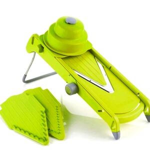 Bon Appetit Lime Green Mandoline Slicer with Blades